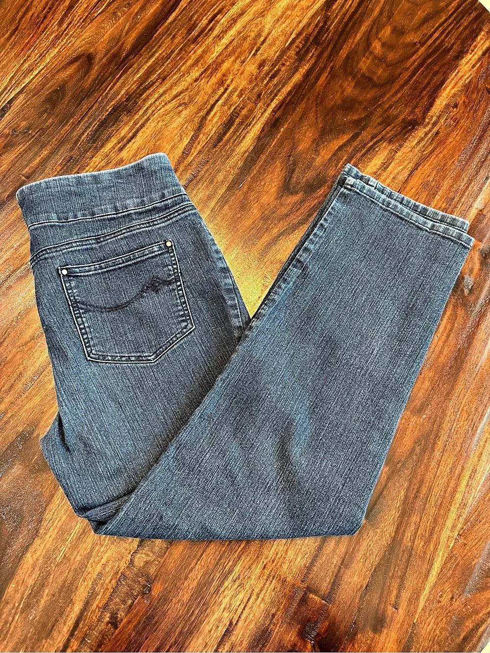 D&Co. Denim & Company Dark Wash Pull-On Stretch Jeans Size 14
